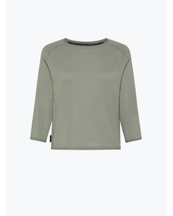 PULL MAXELL ROUND WOMAN KNIT SAGE GREEN