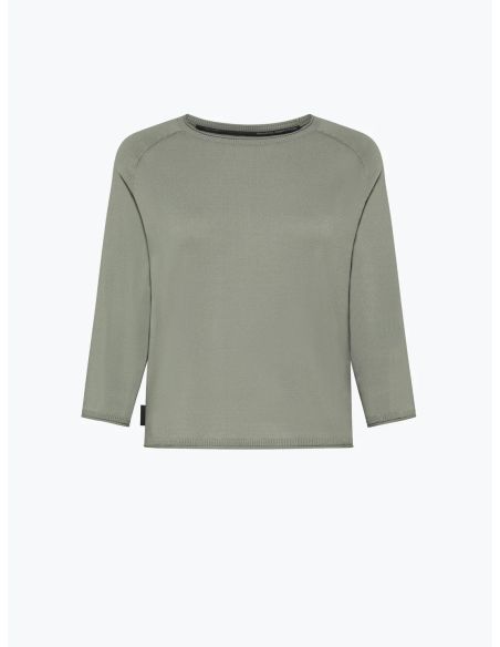 PULL MAXELL ROUND WOMAN KNIT SAGE GREEN