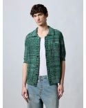 MOULINE KNIT SHIRT GREEN