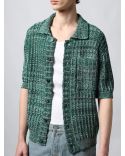 MOULINE KNIT SHIRT GREEN