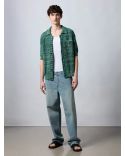 CHEMISE TRICOT MOULINE VERT