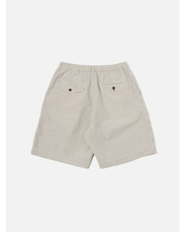 PLEATED TRACK SHORT GREY DERBY STRIPE 2