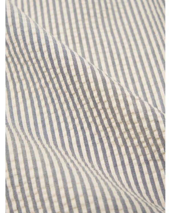 PLEATED TRACK SHORT GREY DERBY STRIPE
