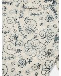CAMP SHIRT ECRU CHARCOAL KANTHA