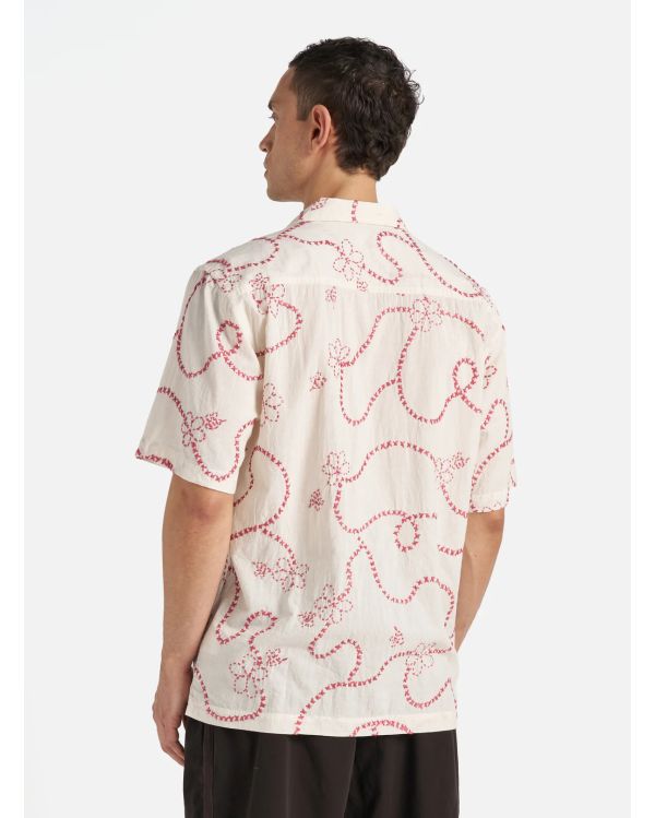 CHEMISE DE CAMP ECRU TERRACOTTA KANTHA 2
