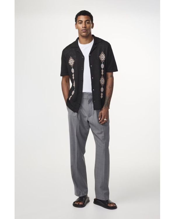 CHEMISE TRICOT HENRY SS BLACK 2