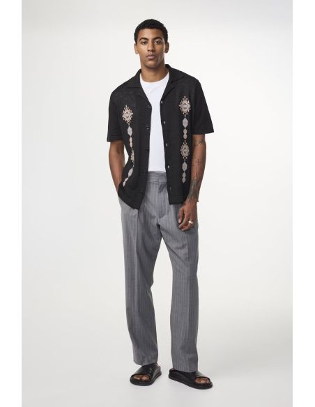 CHEMISE TRICOT HENRY SS BLACK