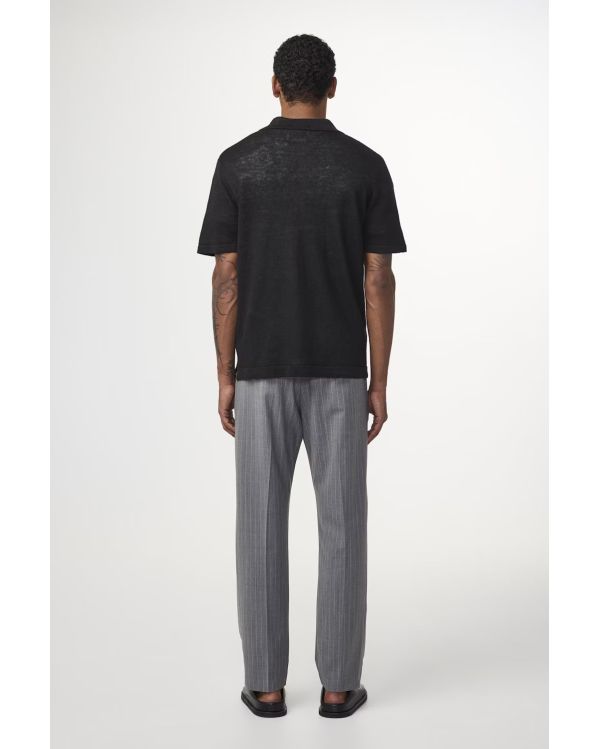 HENRY SS BLACK KNIT SHIRT