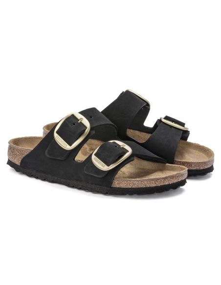 SANDALES ARIZONA BIG BUCKLE LEND NOIR OR