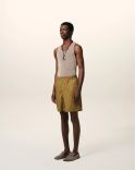SHORT MOUTARDE EN SERGE HAVANE