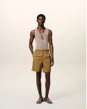 SHORT MOUTARDE EN SERGE HAVANE