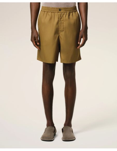 SHORT MOUTARDE EN SERGE HAVANE