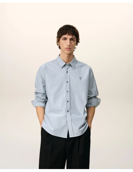 CLASSIC AMI DE COEUR TONE-ON-TONE BLUE NOTE SHIRT