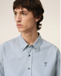 CHEMISE CLASSIQUE AMI DE COEUR TON SUR TON NOTE BLEUE