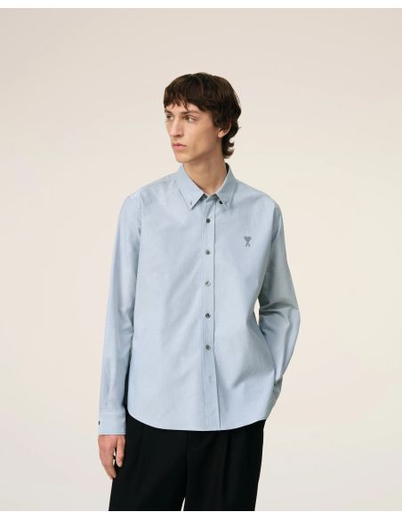 CLASSIC AMI DE COEUR TONE-ON-TONE BLUE NOTE SHIRT