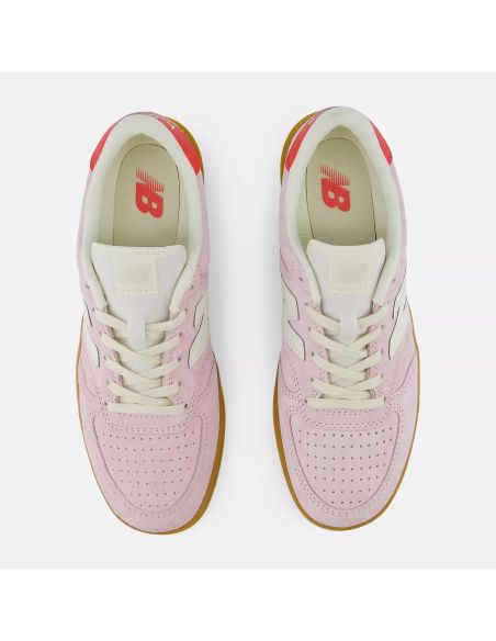 SNEAKERS T500 ROSE SUCRE AVEC ROUGE ECLATANT ANGORA
