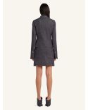 VESTE CITY EN DENIM GRIS CHINE FONCE