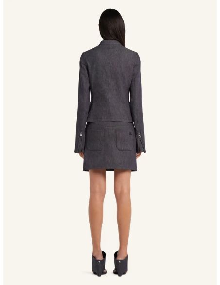 CITY JACKET IN DARK HEATHER GREY DENIM