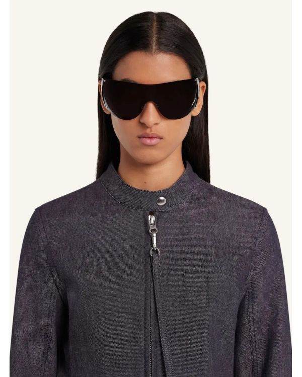 VESTE CITY EN DENIM GRIS CHINE FONCE
