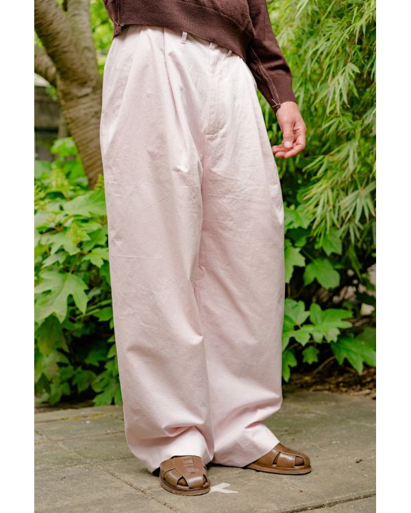 PANTALON DE COSTUME ROSE