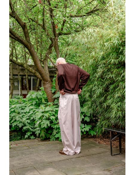 PANTALON DE COSTUME ROSE