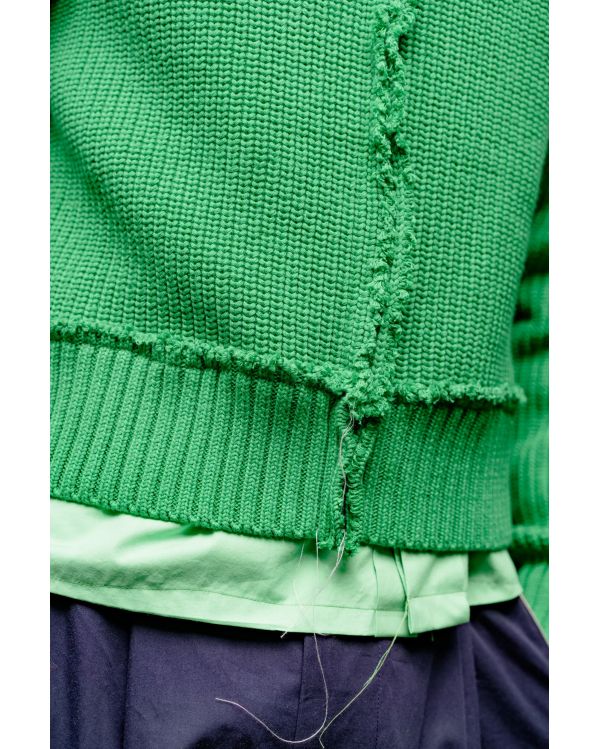 TRICOT ZIPPE VERT