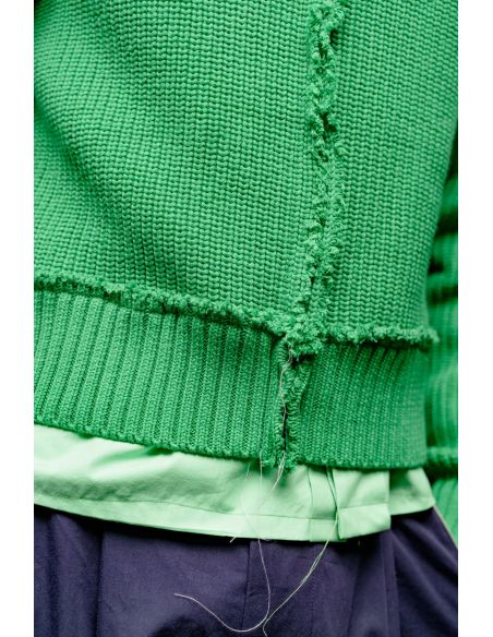 TRICOT ZIPPE VERT