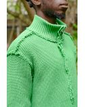 TRICOT ZIPPE VERT