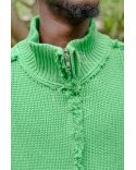 TRICOT ZIPPE VERT