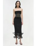 KELSO BLACK KNIT MIDI SKIRT