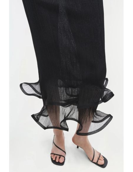 JUPE MIDI KELSO EN TRICOT NOIR