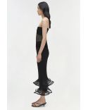 KELSO BLACK KNIT MIDI SKIRT