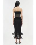 KELSO BLACK KNIT MIDI SKIRT