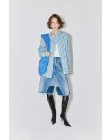 CHEMISE CHAIM A RAYURES JAUNE CLAIR ET BLEUES