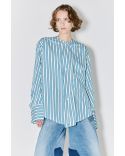 CHAIM SHIRT LIGHT YELLOW AND BLUE STRIPES