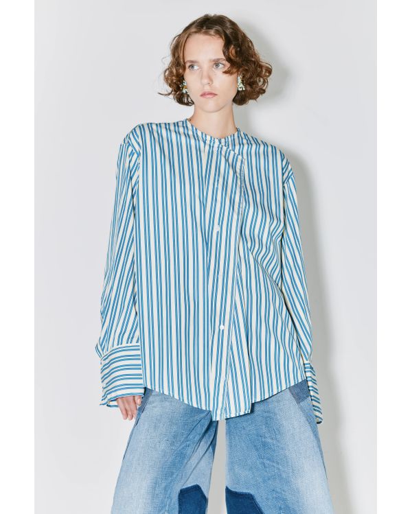 CHAIM SHIRT LIGHT YELLOW AND BLUE STRIPES