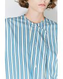 CHEMISE CHAIM A RAYURES JAUNE CLAIR ET BLEUES
