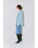 CHAIM SHIRT LIGHT YELLOW AND BLUE STRIPES