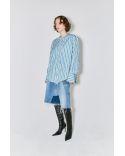 CHEMISE CHAIM A RAYURES JAUNE CLAIR ET BLEUES