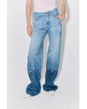 PANTALON PASSI EN DENIM BLEU