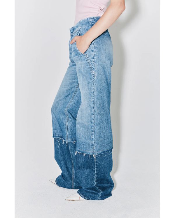 PANTALON PASSI EN DENIM BLEU
