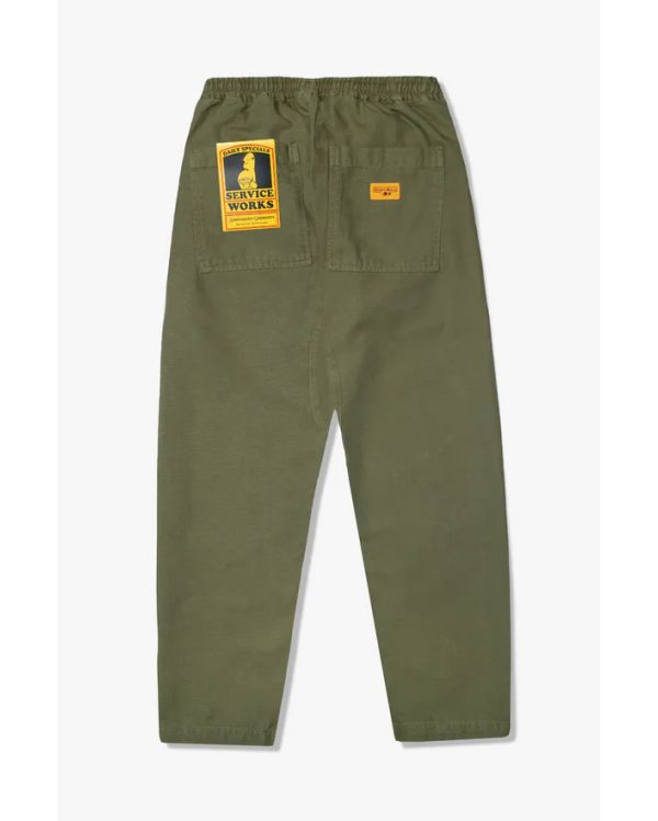 PANTALON DE CHEF EN TOILE OLIVE 2