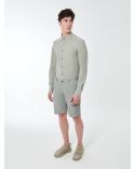 TECHNO WASH PIQUE SHIRT SAGE GREEN