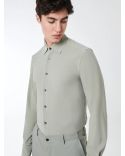 CHEMISE TECHNO WASH PIQUE VERT SAUGE