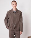 SURCHEMISE MALO JAP COTTON SEERSUCKER HOMME TAUPE
