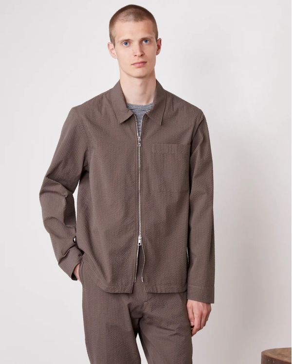 JACKET MALO JAP COTTON SEERSUCKER MEN TAUPE 2