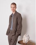 SURCHEMISE MALO JAP COTTON SEERSUCKER HOMME TAUPE