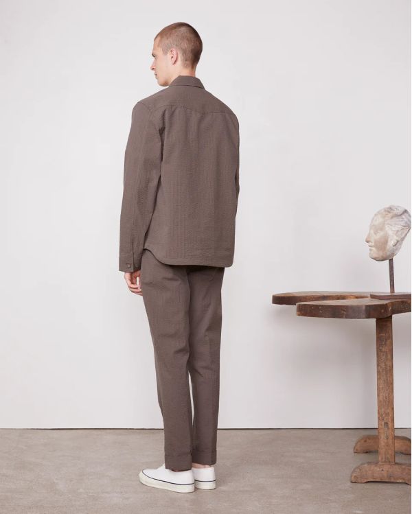 JACKET MALO JAP COTTON SEERSUCKER MEN TAUPE
