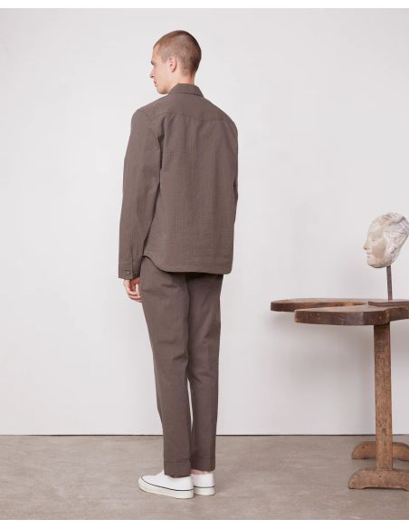 JACKET MALO JAP COTTON SEERSUCKER MEN TAUPE