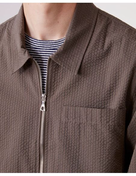 JACKET MALO JAP COTTON SEERSUCKER MEN TAUPE